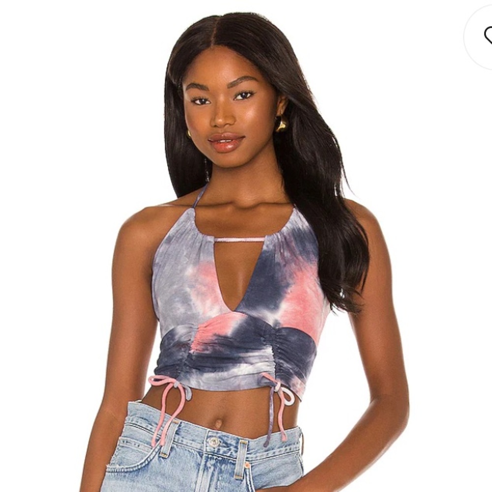 Chloe Tie Top in Blush Multi